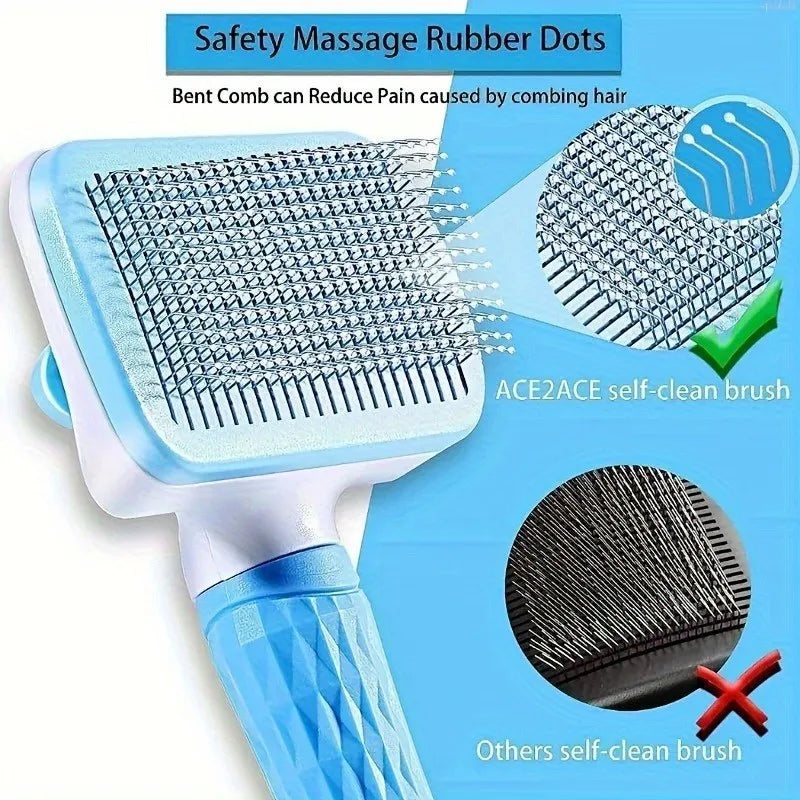 One-Button Pet DE shedding Brush