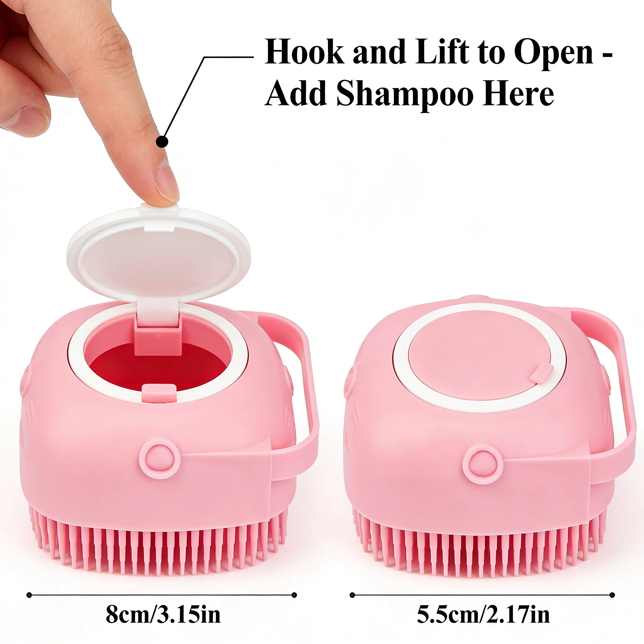 Pet Massage Brush Shampoo Dispenser