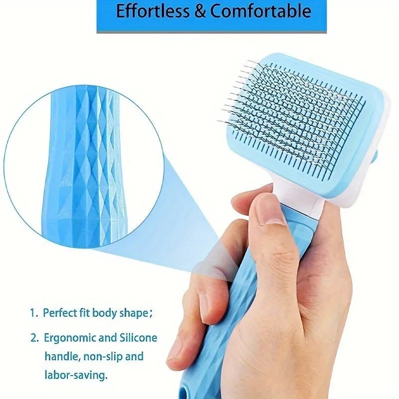 One-Button Pet DE shedding Brush