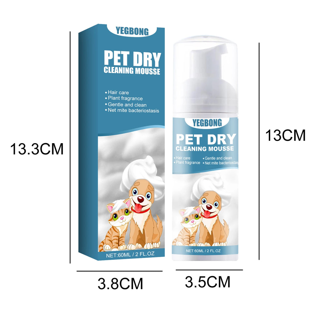 60ML No-rinse Pet Dry Cleaning Mousse