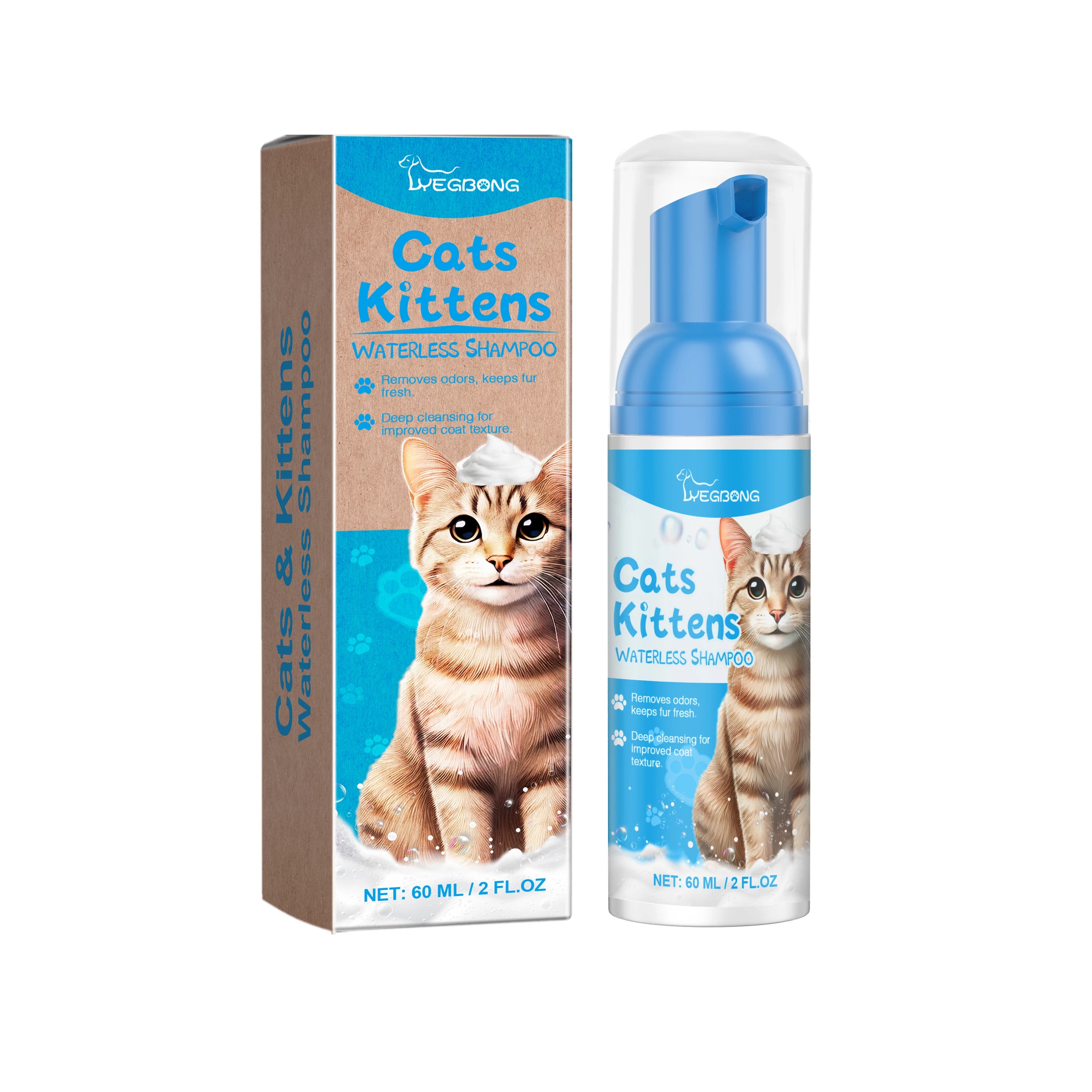 Cat No-rinse Cleaning Mousse Gentle Grooming Foam