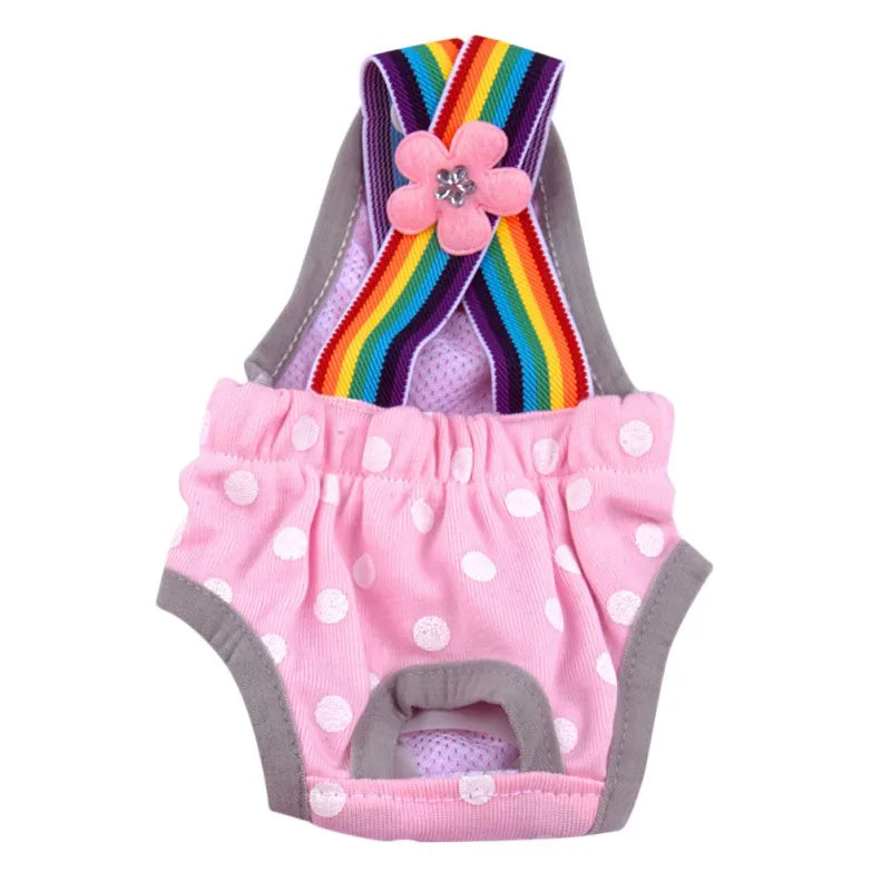 Dots Pet Dog Shorts Diaper Sanitary Physiological Pants Washable Female