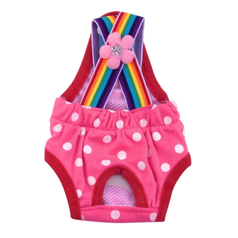 Dots Pet Dog Shorts Diaper Sanitary Physiological Pants Washable Female