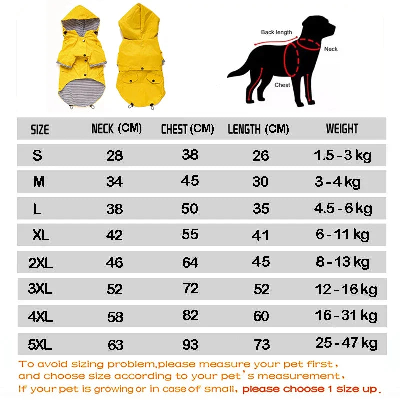 Waterproof Pet Dog Coat for Small Medium Large Dogs