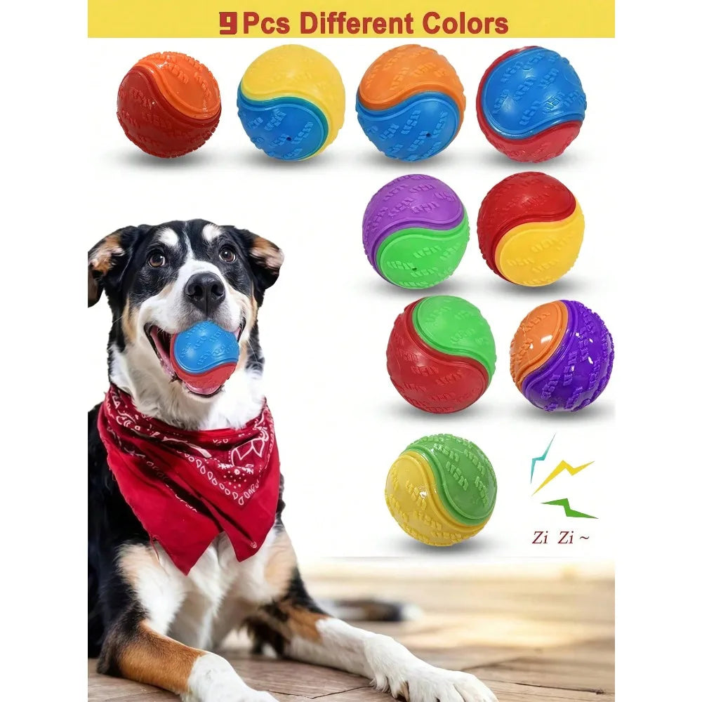 6Pcs/2Pcs/1pc Squeaky Dog Balls, Dog Toys Balls For Training