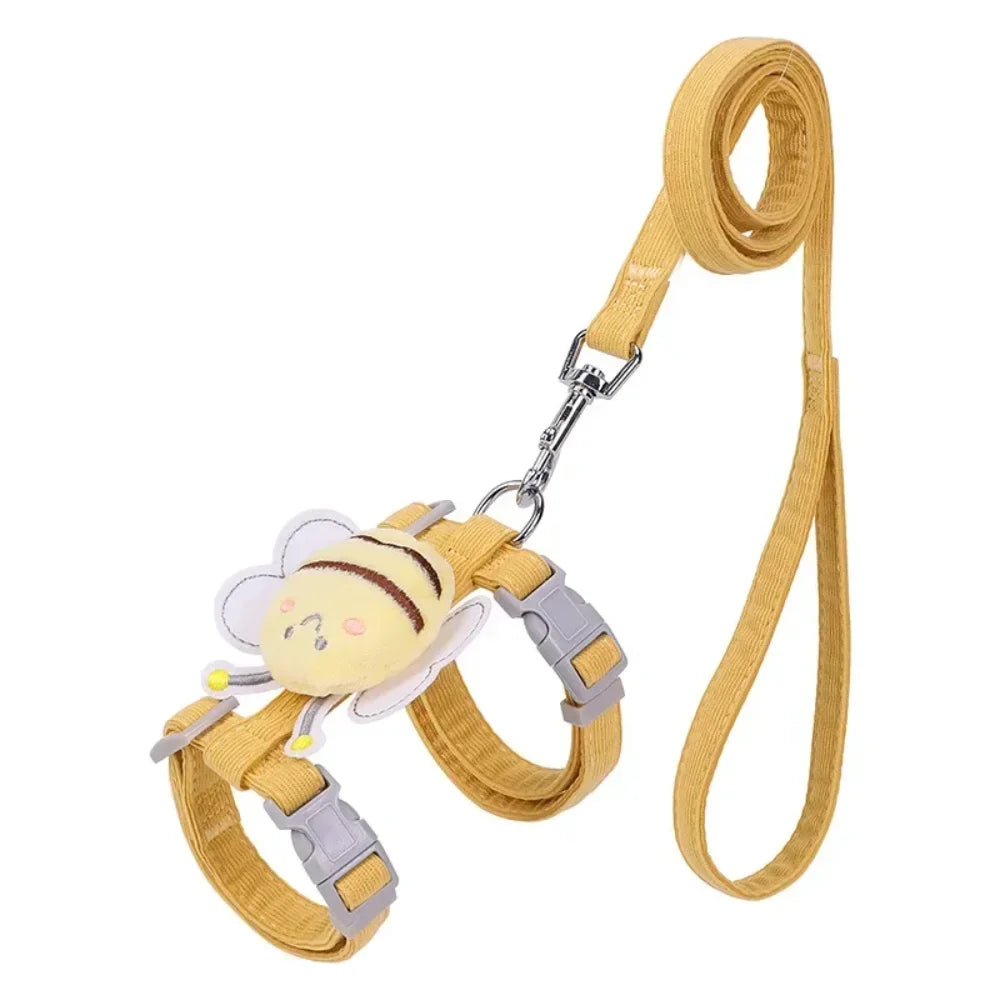 Cat Harness Leash Collar Set