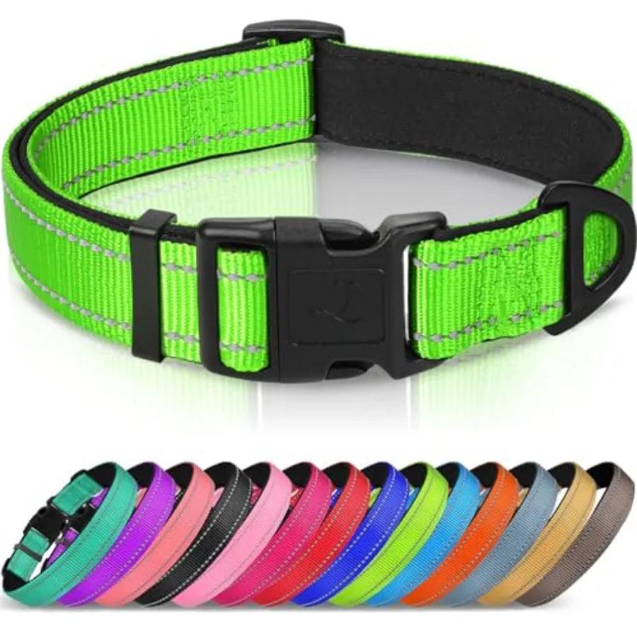 Reflective Dog Collar, Soft Neoprene Padded