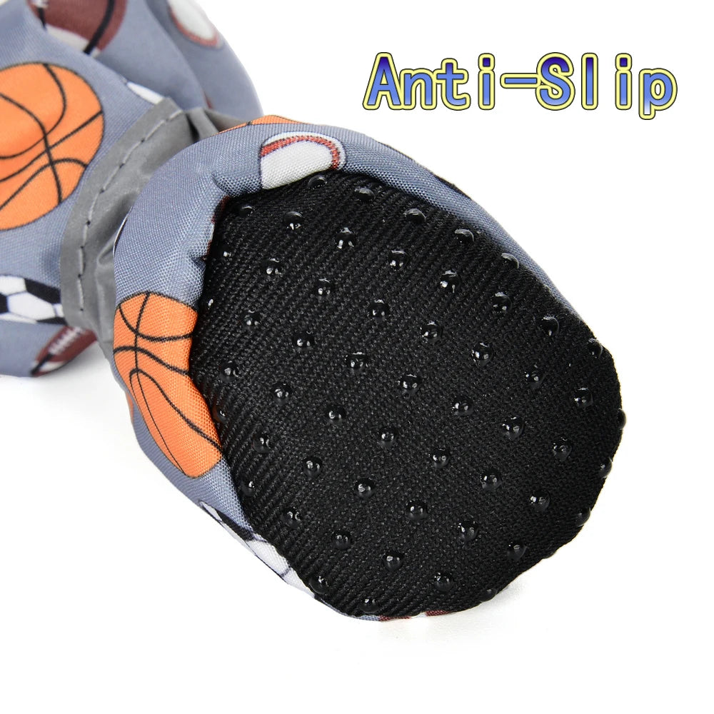 Winter Warm Strip Puppy Shoes for Small Medium Dogs