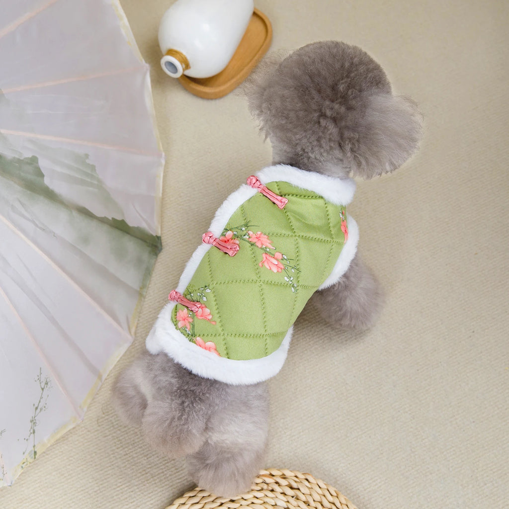 New Year Chinese Style Pet Dog Tang Suit
