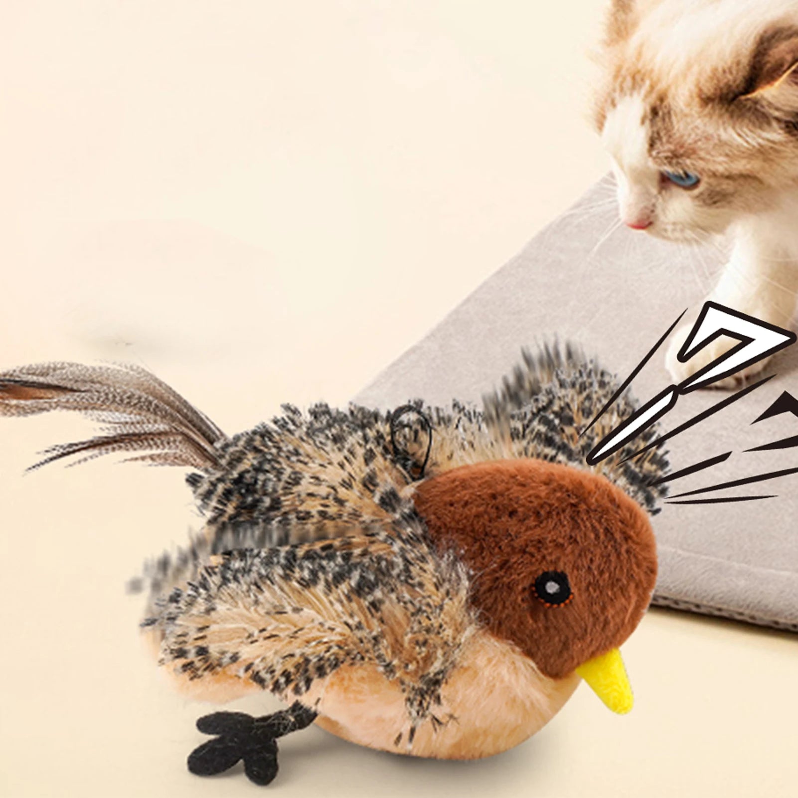 Remote Control Simulated Chirping Bird Toy