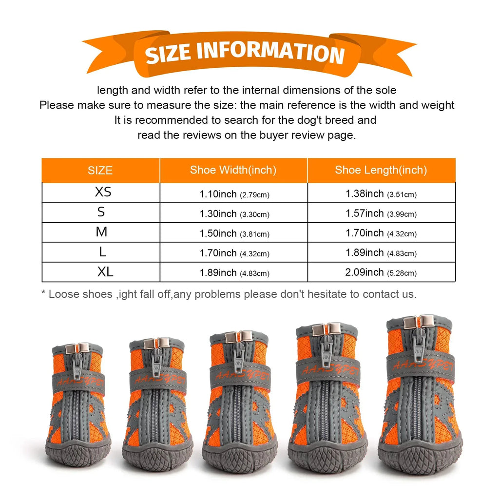 4pcs/set Waterproof Summer Dog  Anti-slip Rain Boots