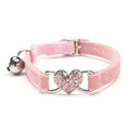 Heart Charm Bell Cat Collar