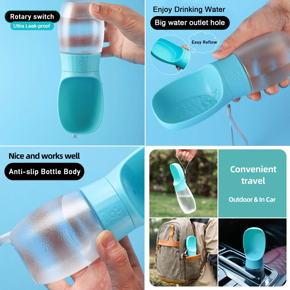 Big Dog Water Bottle Portable Drinking Bowl