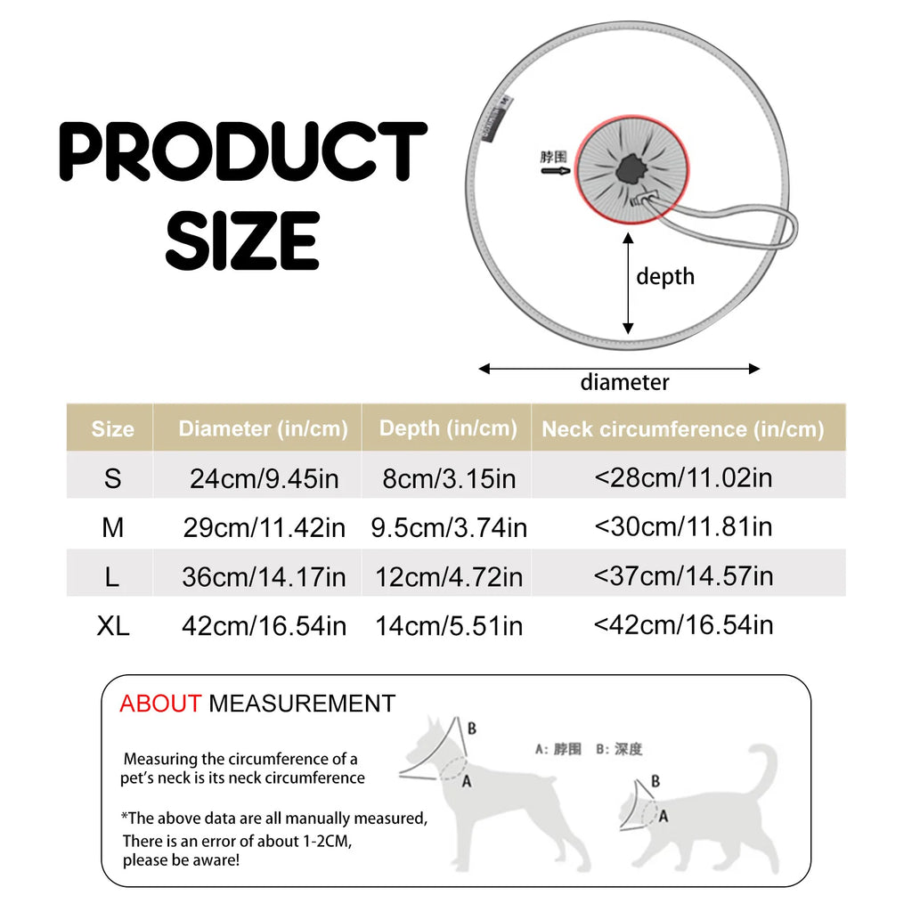 Pet Cat Protective Collar Neck Recovery Cone Collar