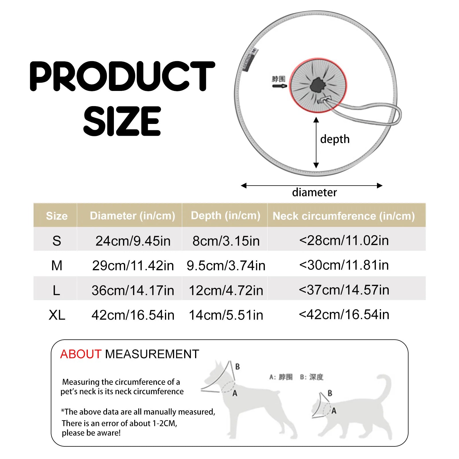 Pet Cat Protective Collar Neck Recovery Cone Collar