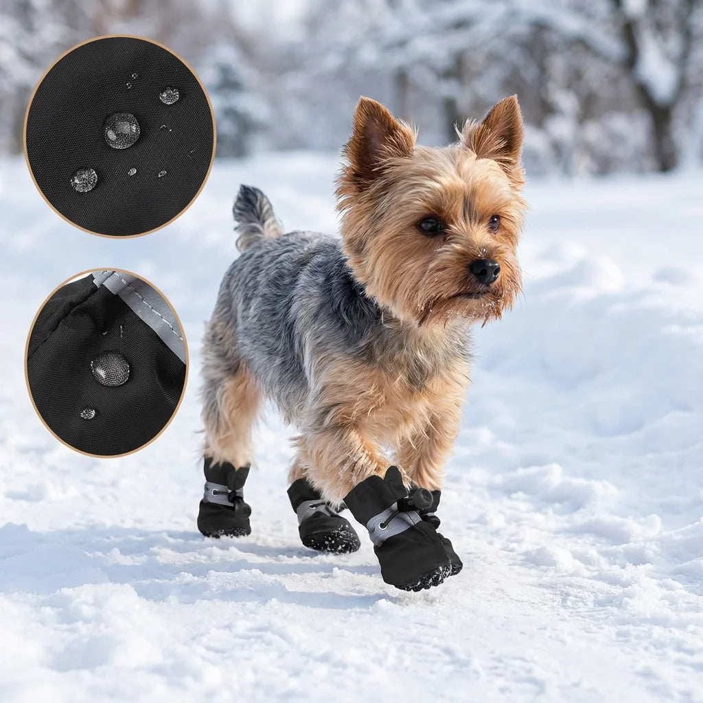 X-Small Dog Shoes Waterproof Durable, for 3-4 lb Tiny Dogs