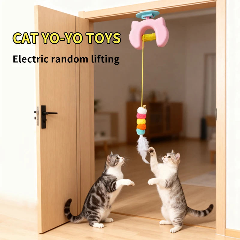 Electric Cat Toy with 2 Ropes Smart Hanging Door