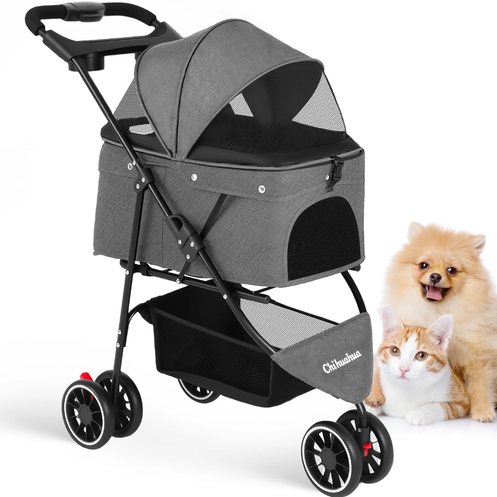 Pet Stroller For Small Medium Cats Dogs