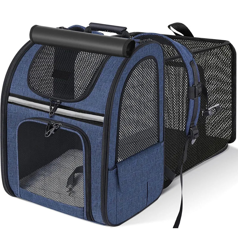 Cat Carrier Expandable Cat Backpack with Shade Cover