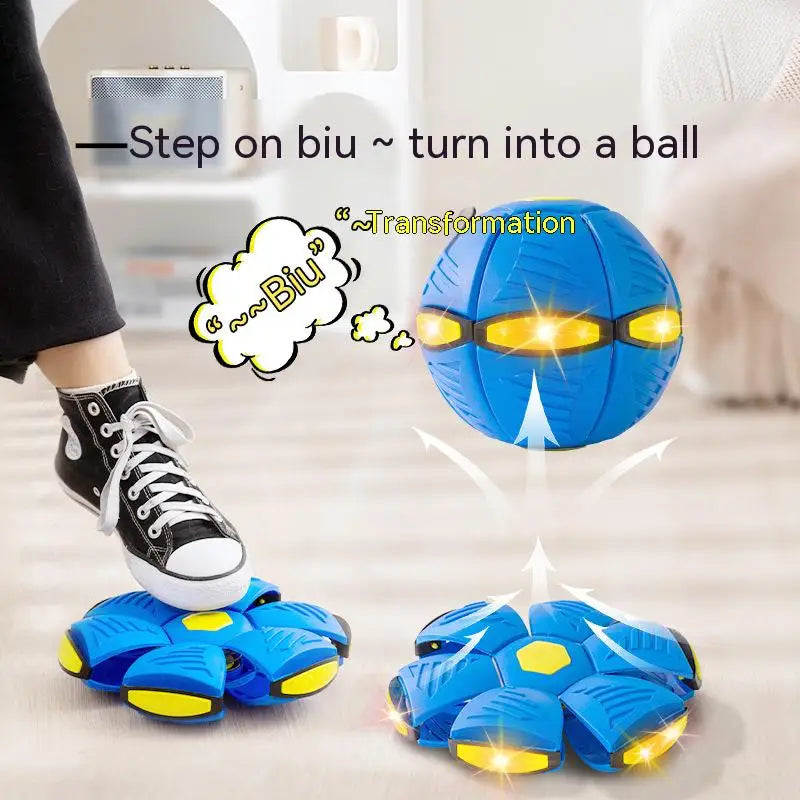 Dog toys Flying UFO Flat Throw Disc Ball With LED Light