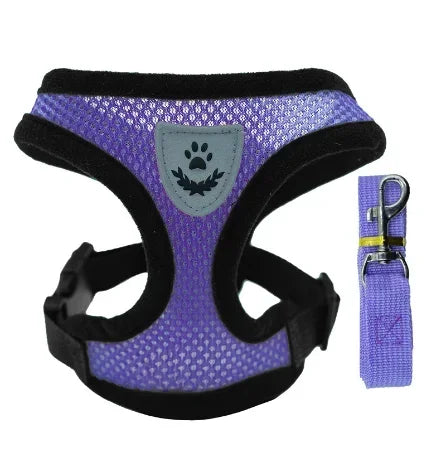 1pc-cat traction vest, walking leash, puppy dog collar