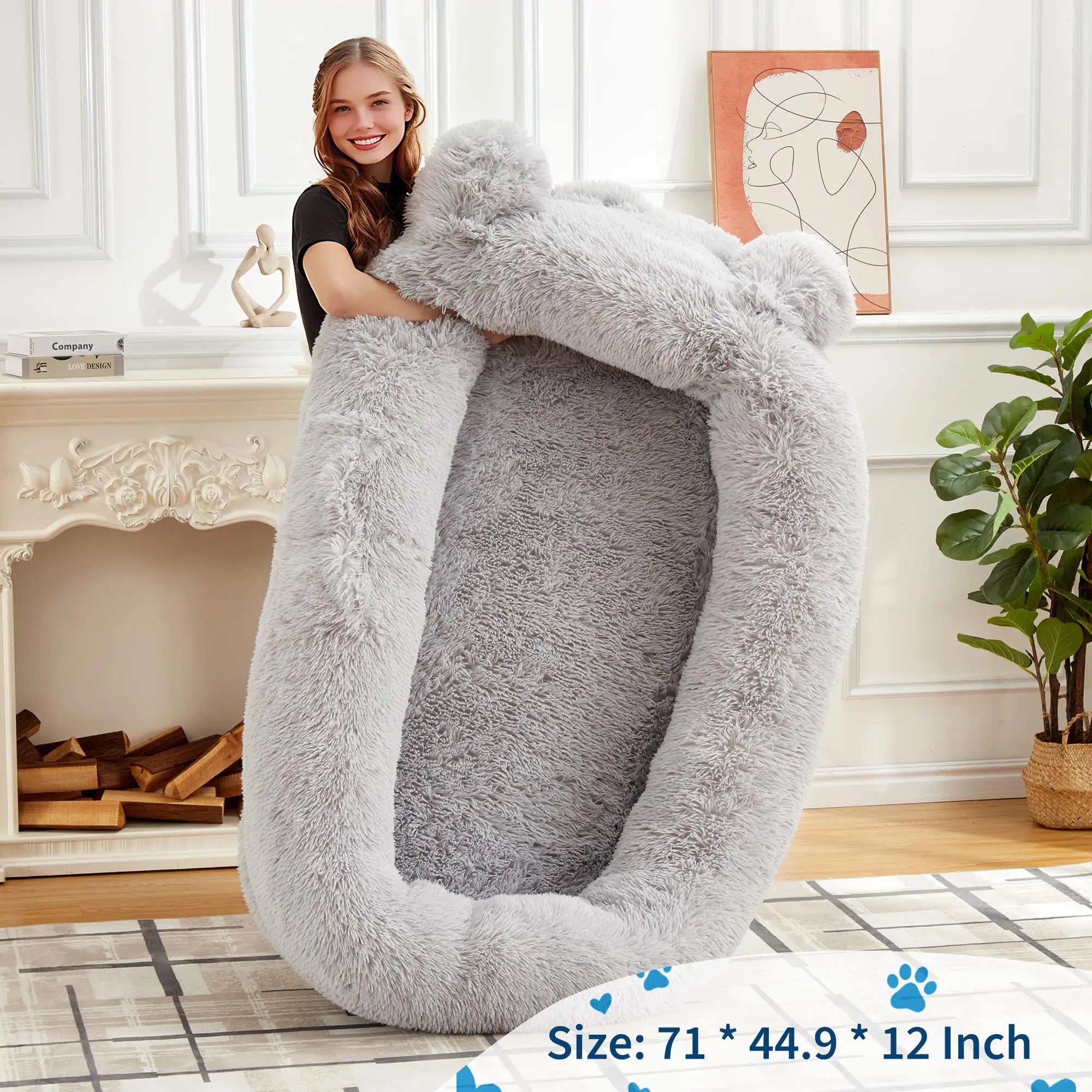 71" Large Human Size Dog Bed