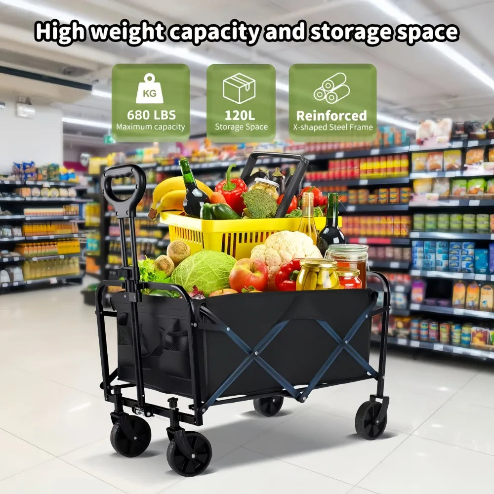Heavy-Duty All-Terrain Folding Cart