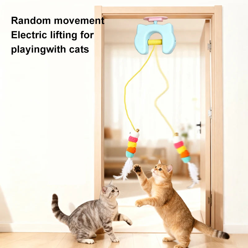 Electric Cat Toy with 2 Ropes Smart Hanging Door