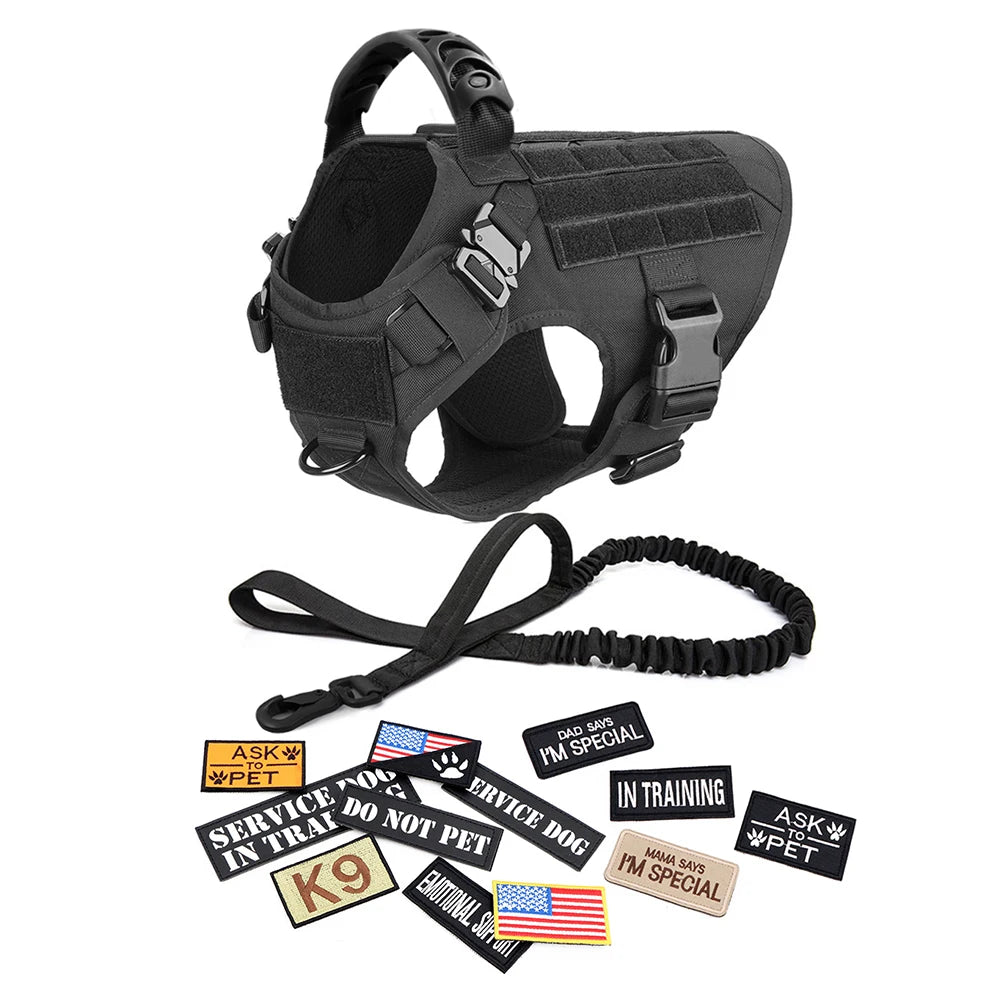 Military Large Dog Harness Collar