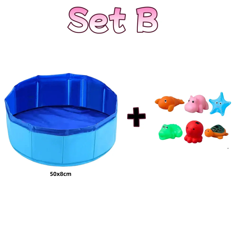 Foldable Cat Pool Toy Play Water Bath