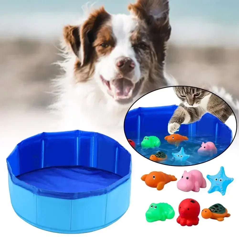 Foldable Cat Pool Toy Play Water Bath