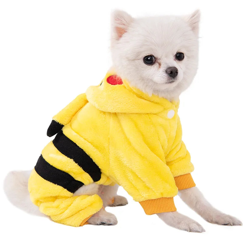 Pet Dog Clothes Soft Warm Fleece Dogs Jumpsuits