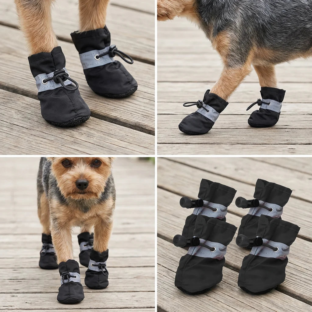 X-Small Dog Shoes Waterproof Durable, for 3-4 lb Tiny Dogs