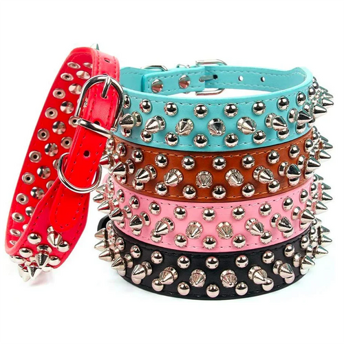 Adjustable Leather Pet Dog Collar
