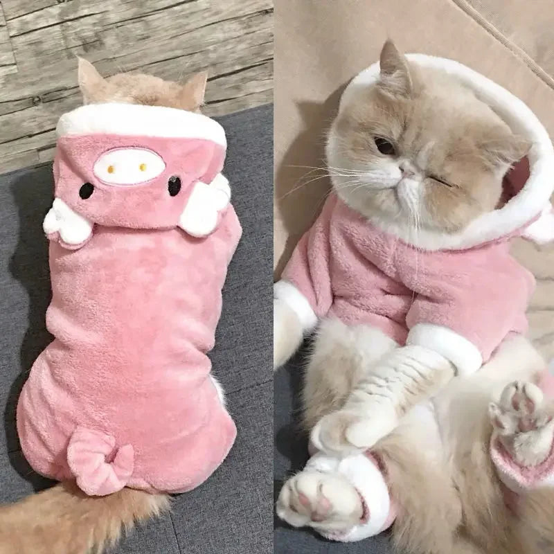 Pet Dog Clothes Soft Warm Fleece Dogs Jumpsuits