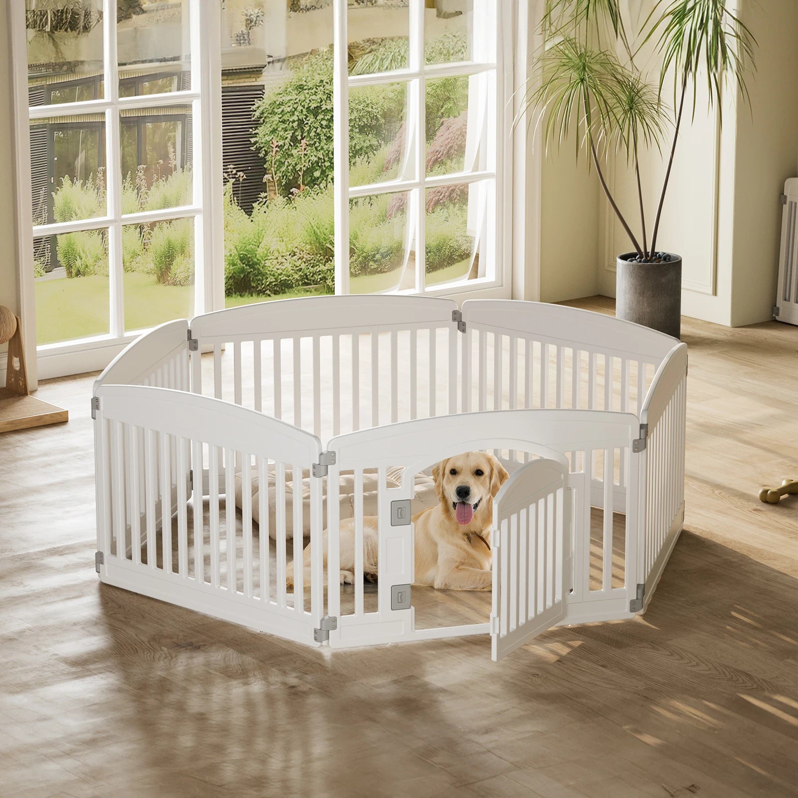 JHK Plastic Dog Playpen 6 Panel 24IN