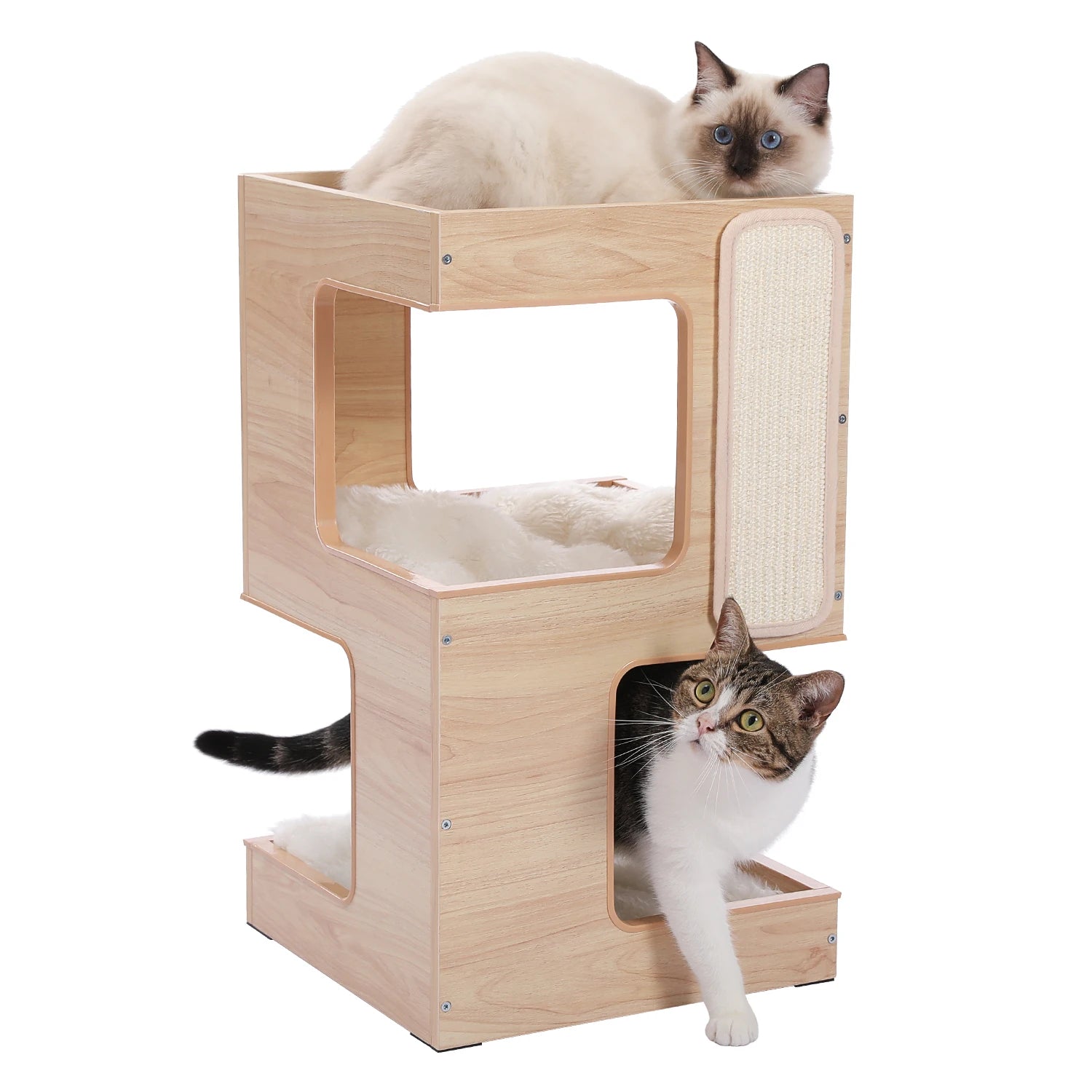 Wood Cat Condo House Bed