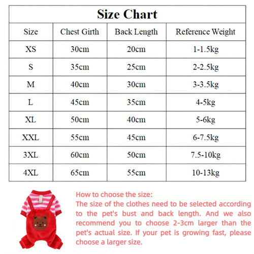 Autumn Winter Pet Dog Soft Fleece Clothes Warm Jumpsuit