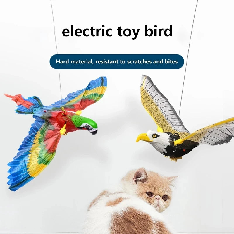 Simulation Bird Cat Toy Funny Self-hey Hanging
