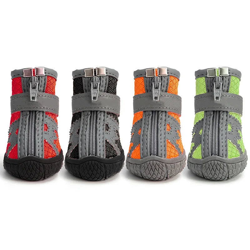 4pcs/set Waterproof Summer Dog  Anti-slip Rain Boots