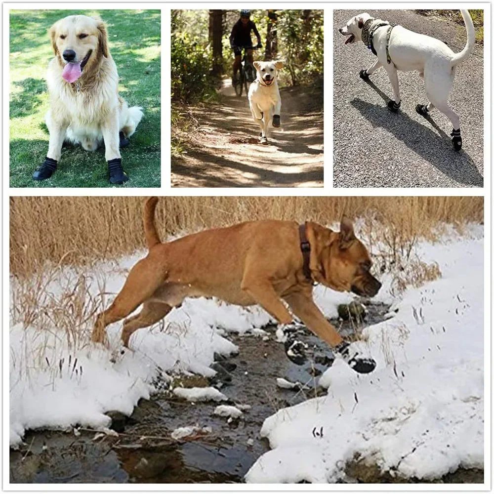 Waterproof Dog Anti-Slip Rubber Dog Booties