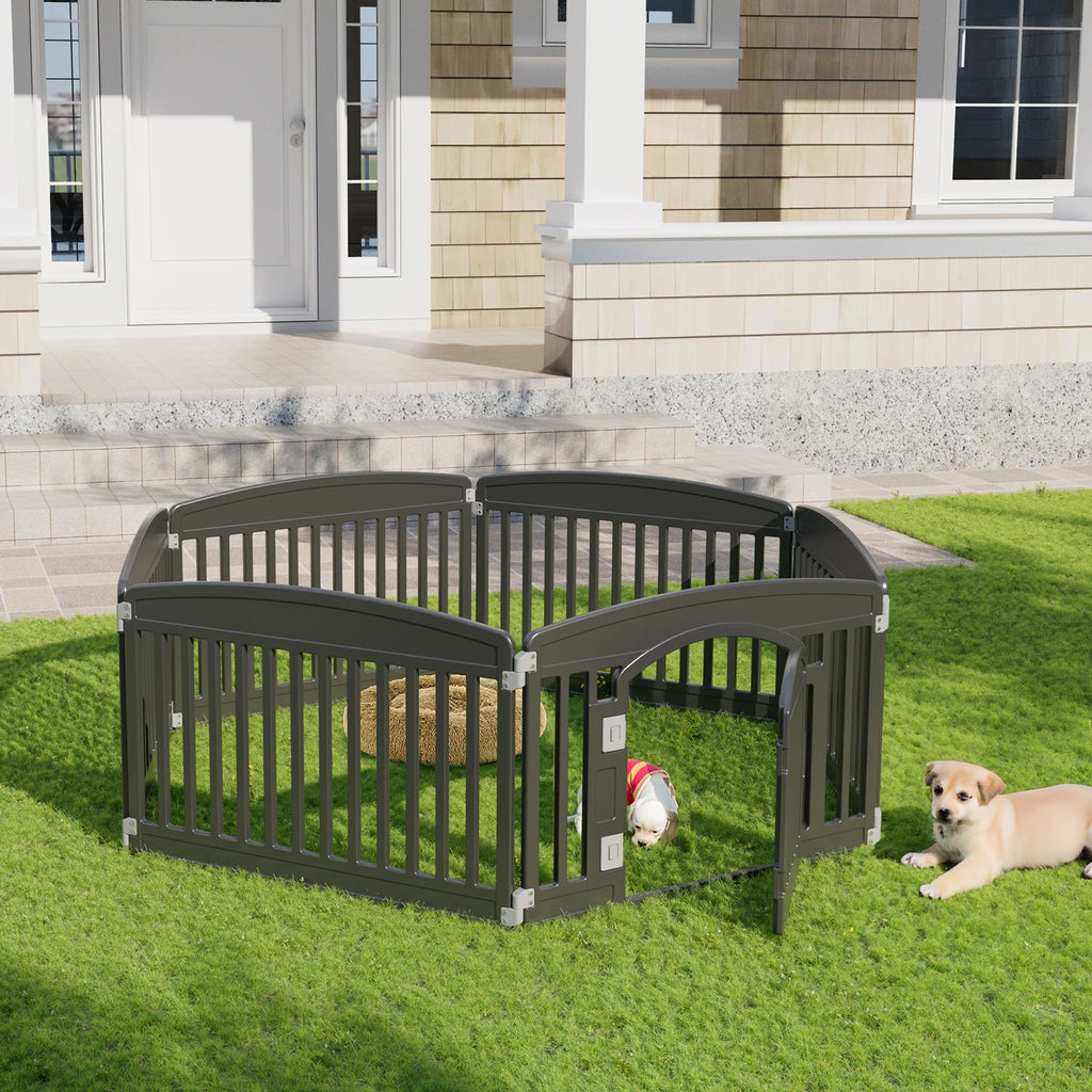 JHK Plastic Dog Playpen 6 Panel 24IN