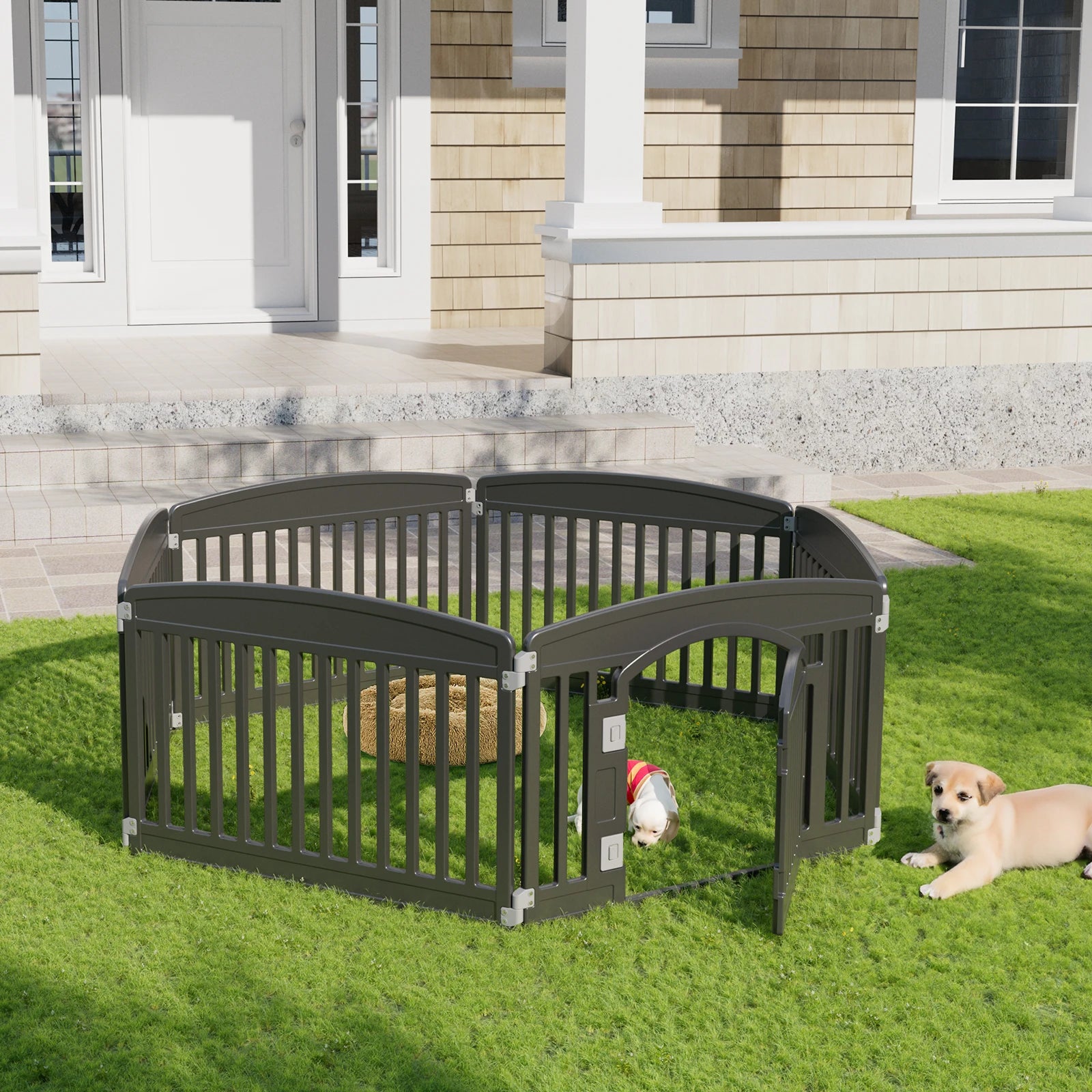 JHK Plastic Dog Playpen 6 Panel 24IN
