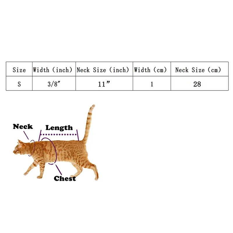 Heart Charm Bell Cat Collar
