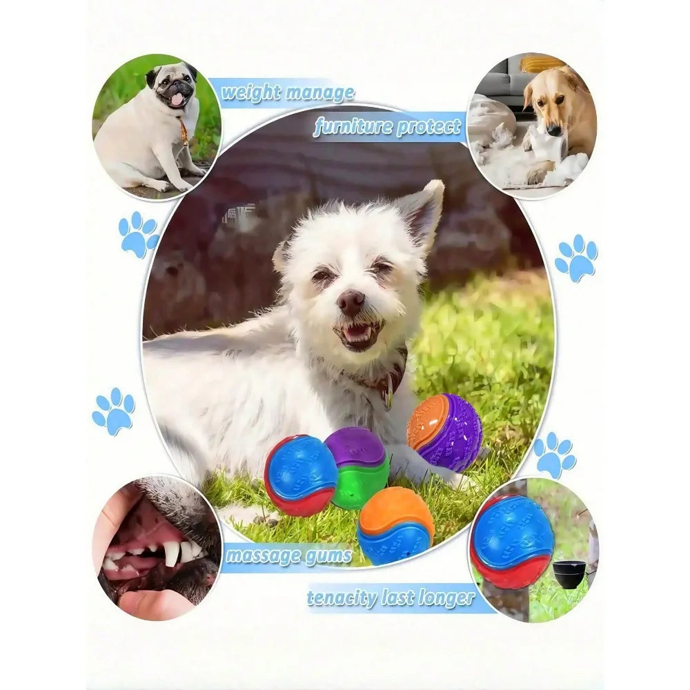 6Pcs/2Pcs/1pc Squeaky Dog Balls, Dog Toys Balls For Training