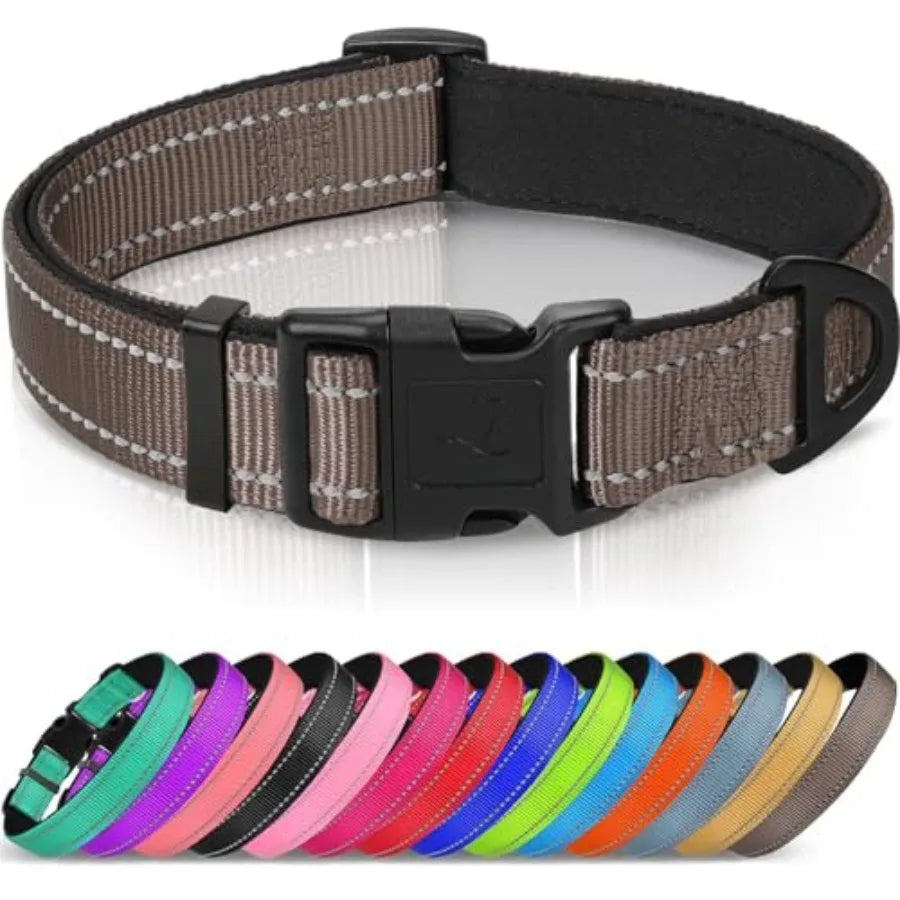 Reflective Dog Collar, Soft Neoprene Padded