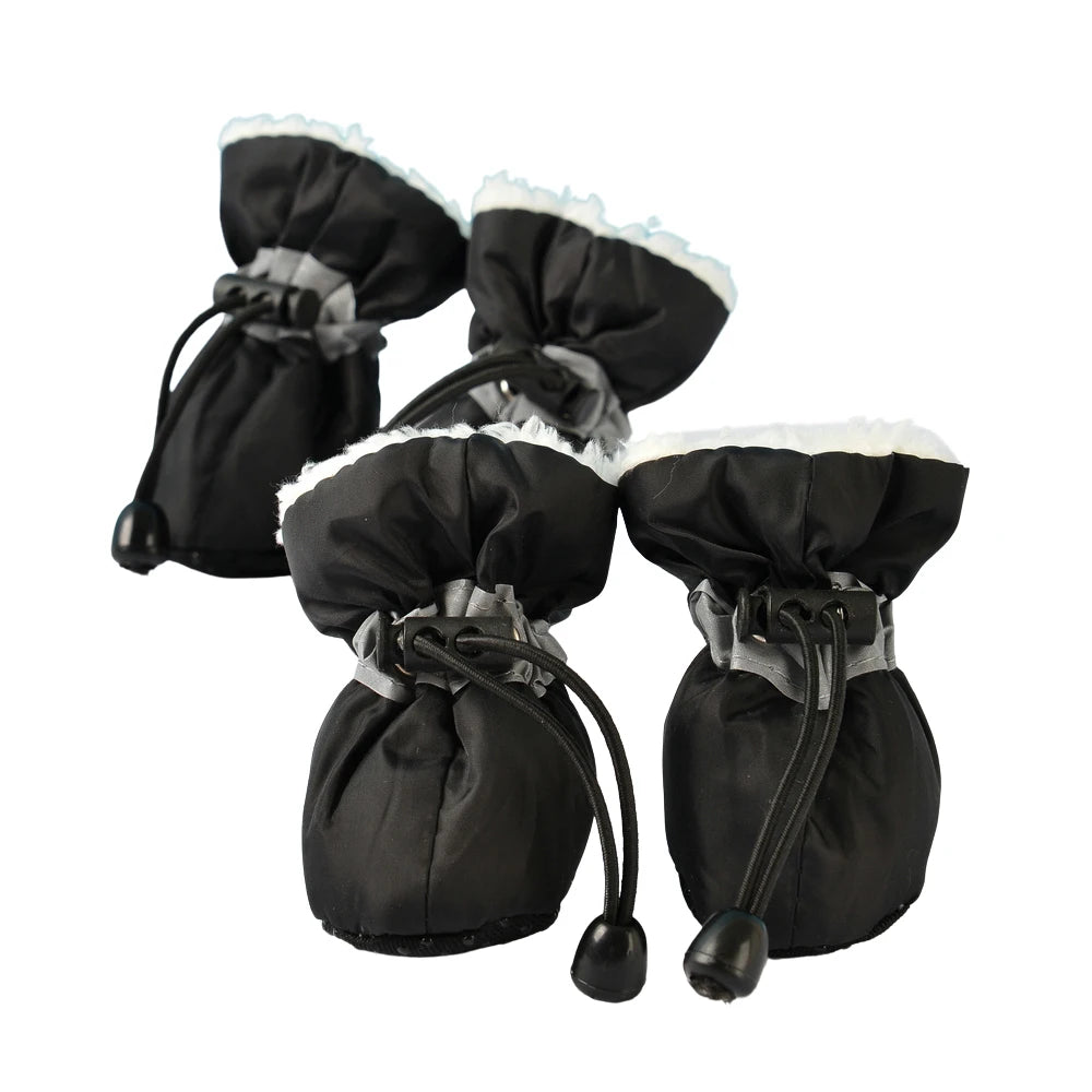 Winter Warm Strip Puppy Shoes for Small Medium Dogs