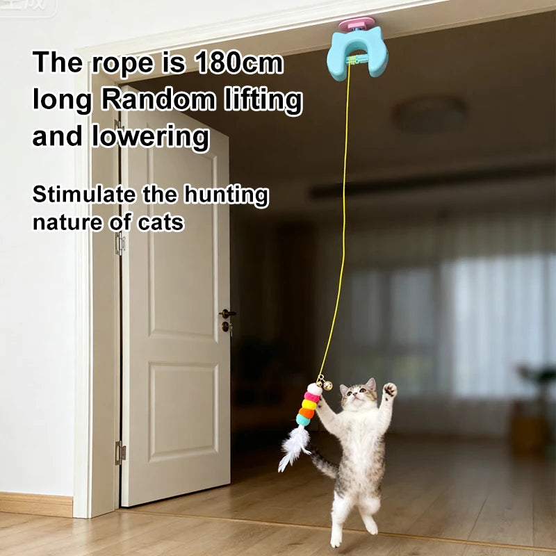 Electric Cat Toy with 2 Ropes Smart Hanging Door