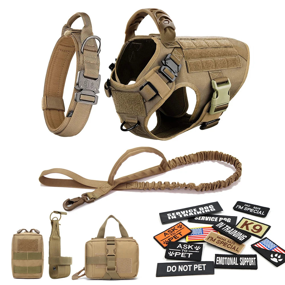 Military Large Dog Harness Collar