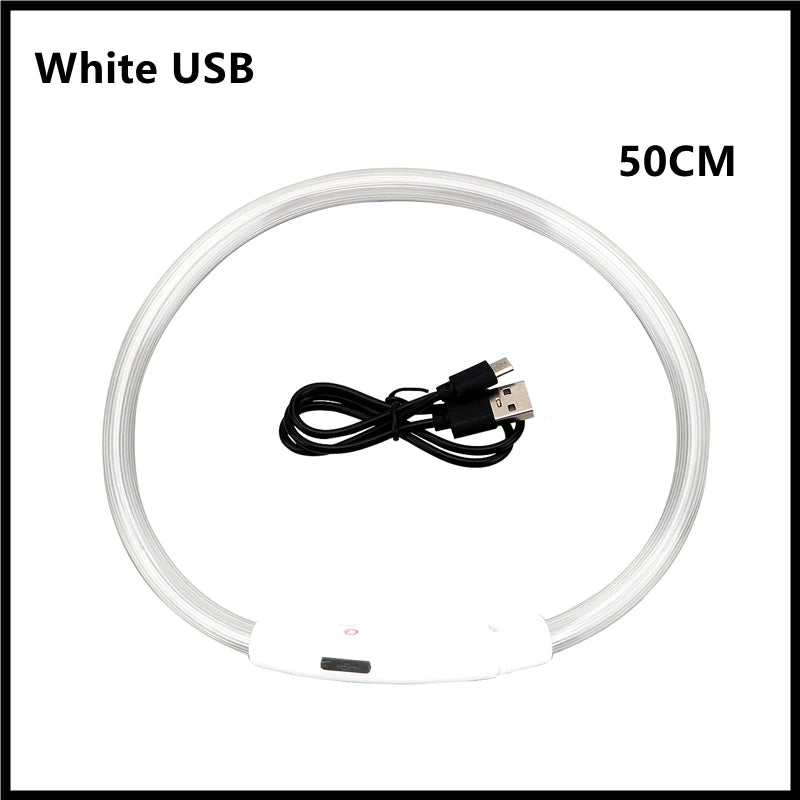 USB Rechargeable Luminous Collar for Large Small Dogs
